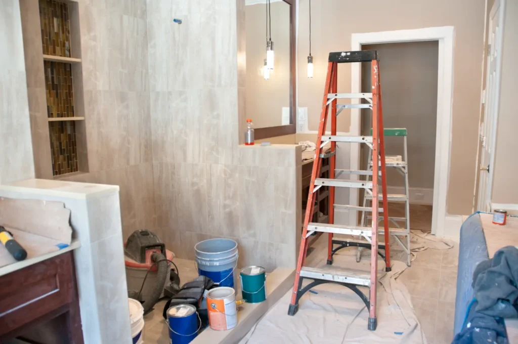In-progress Bathroom remodel