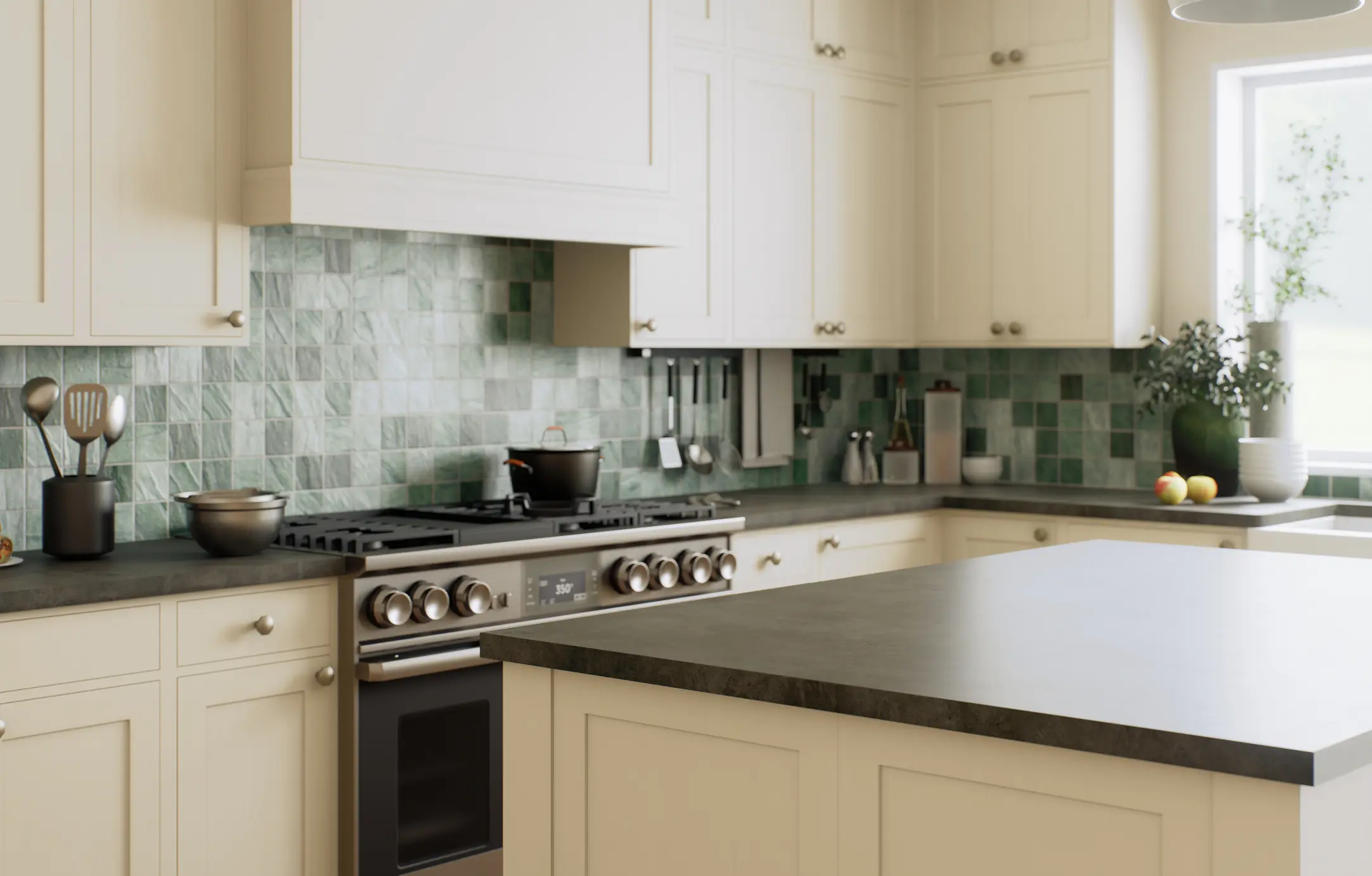 Newly renovated kitchen backsplash in Duluth